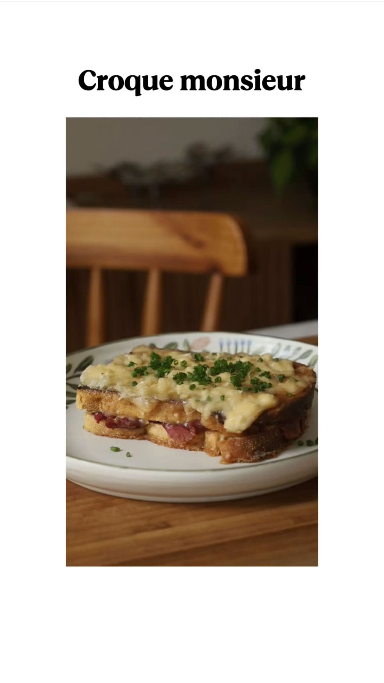 Croque monsieur | english recipe is now on my substack • link in bio