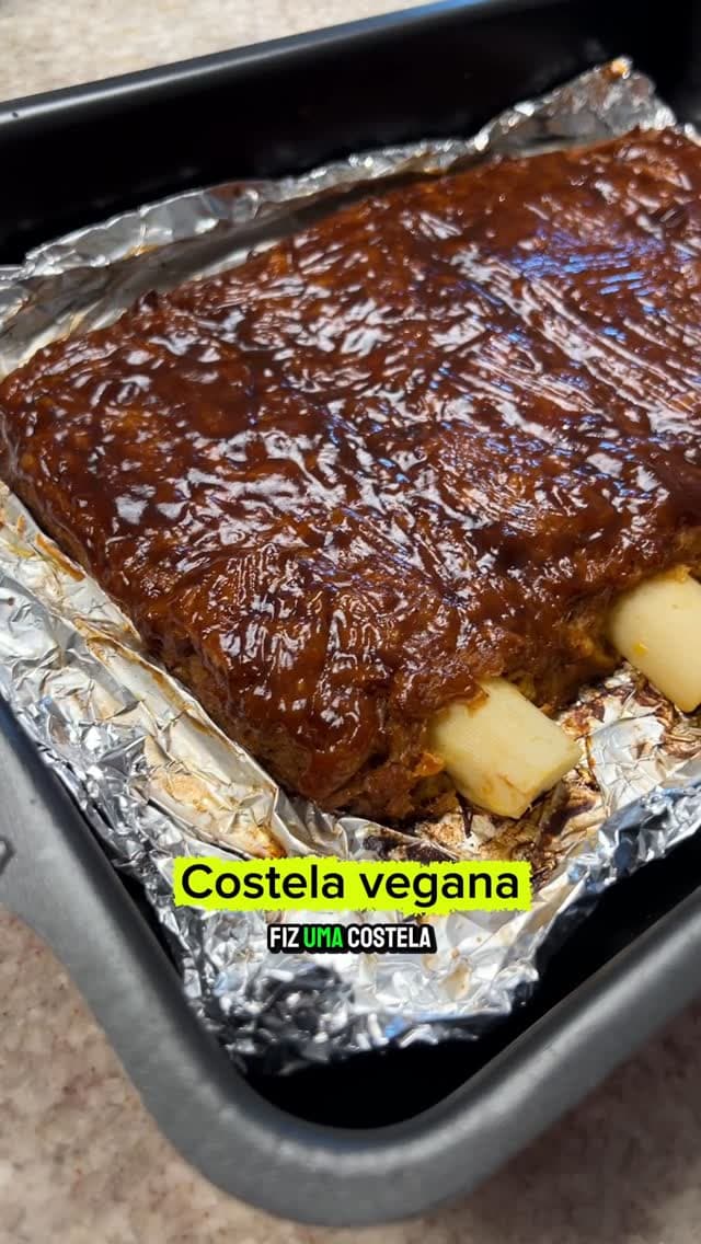 COSTELA VEGANA COM BARBECUE!! 🌱😋